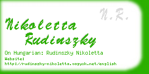 nikoletta rudinszky business card